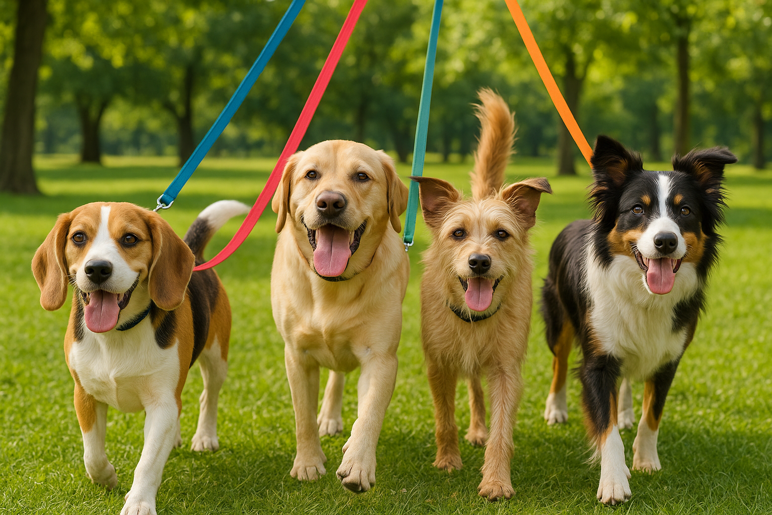 Leash on dogs 